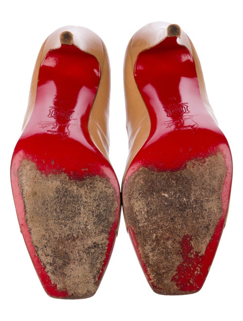 Christian Louboutin Leather Colorblock Pattern Pumps