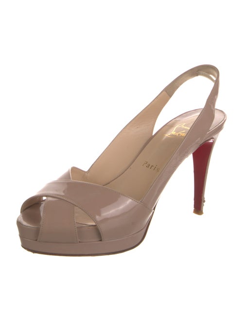 Christian Louboutin Patent Leather Slingback Sandals