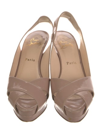 Christian Louboutin Patent Leather Slingback Sandals