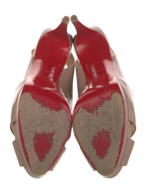 Christian Louboutin Patent Leather Slingback Sandals