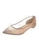 Christian Louboutin Mesh Crystal Embellishments Ballet Flats
