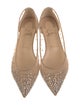 Christian Louboutin Mesh Crystal Embellishments Ballet Flats