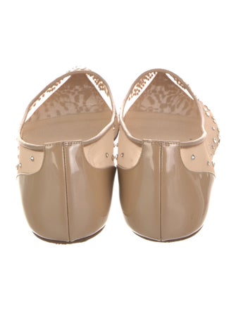Christian Louboutin Mesh Crystal Embellishments Ballet Flats