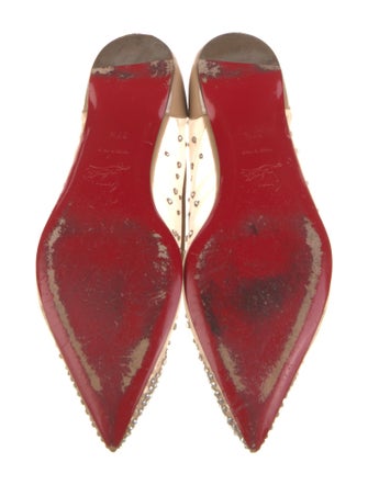 Christian Louboutin Mesh Crystal Embellishments Ballet Flats