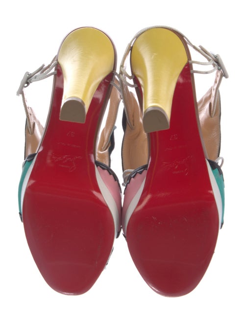 Christian Louboutin Leather Printed T-Strap Sandals