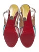 Christian Louboutin Leather Printed T-Strap Sandals