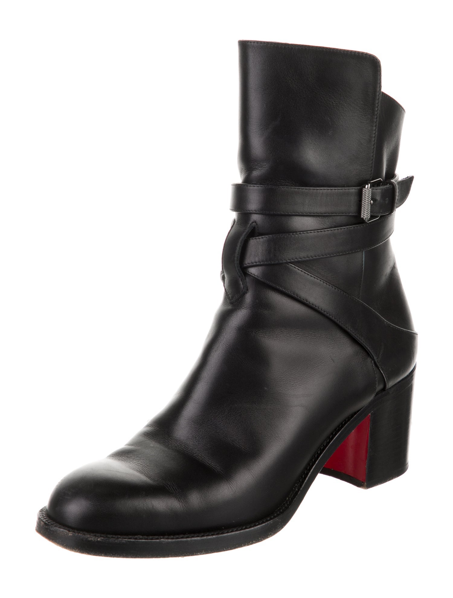 Christian Louboutin Leather Moto Boots