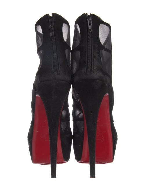 Christian Louboutin Suede Mesh Accents Pumps
