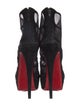 Christian Louboutin Suede Mesh Accents Pumps