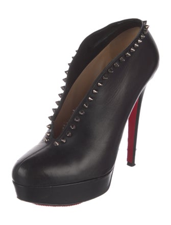 Christian Louboutin Spike Accents Leather Pumps