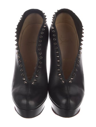 Christian Louboutin Spike Accents Leather Pumps