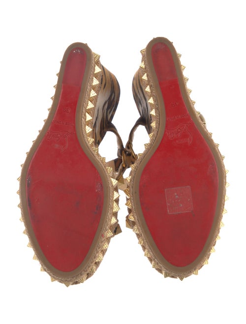Christian Louboutin Rockstud Accents Canvas Espadrilles