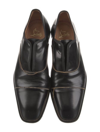 Christian Louboutin Leather Chain-Link Accents Oxfords