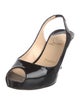 Christian Louboutin Patent Leather Slingback Pumps