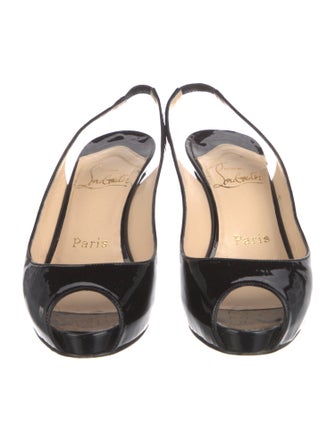 Christian Louboutin Patent Leather Slingback Pumps