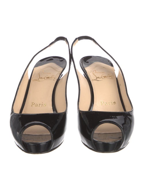 Christian Louboutin Patent Leather Slingback Pumps
