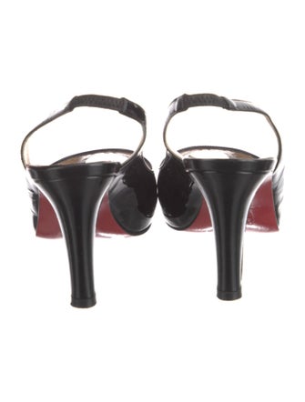 Christian Louboutin Patent Leather Slingback Pumps