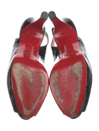 Christian Louboutin Patent Leather Slingback Pumps