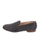 Christian Louboutin Spike Accents Denim Loafers
