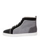 Christian Louboutin Mesh Leather Trim Embellishment Sneakers