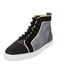 Christian Louboutin Mesh Leather Trim Embellishment Sneakers