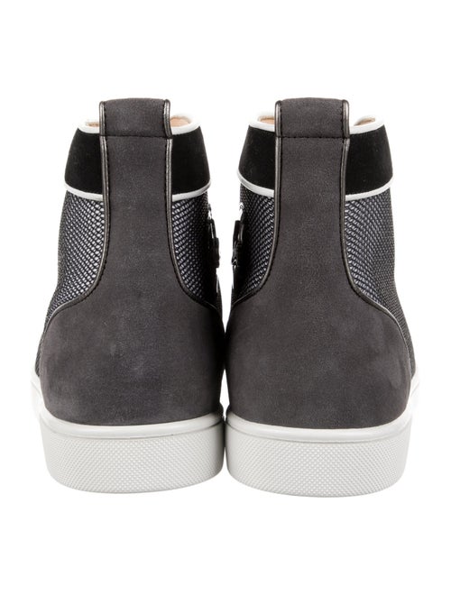 Christian Louboutin Mesh Leather Trim Embellishment Sneakers