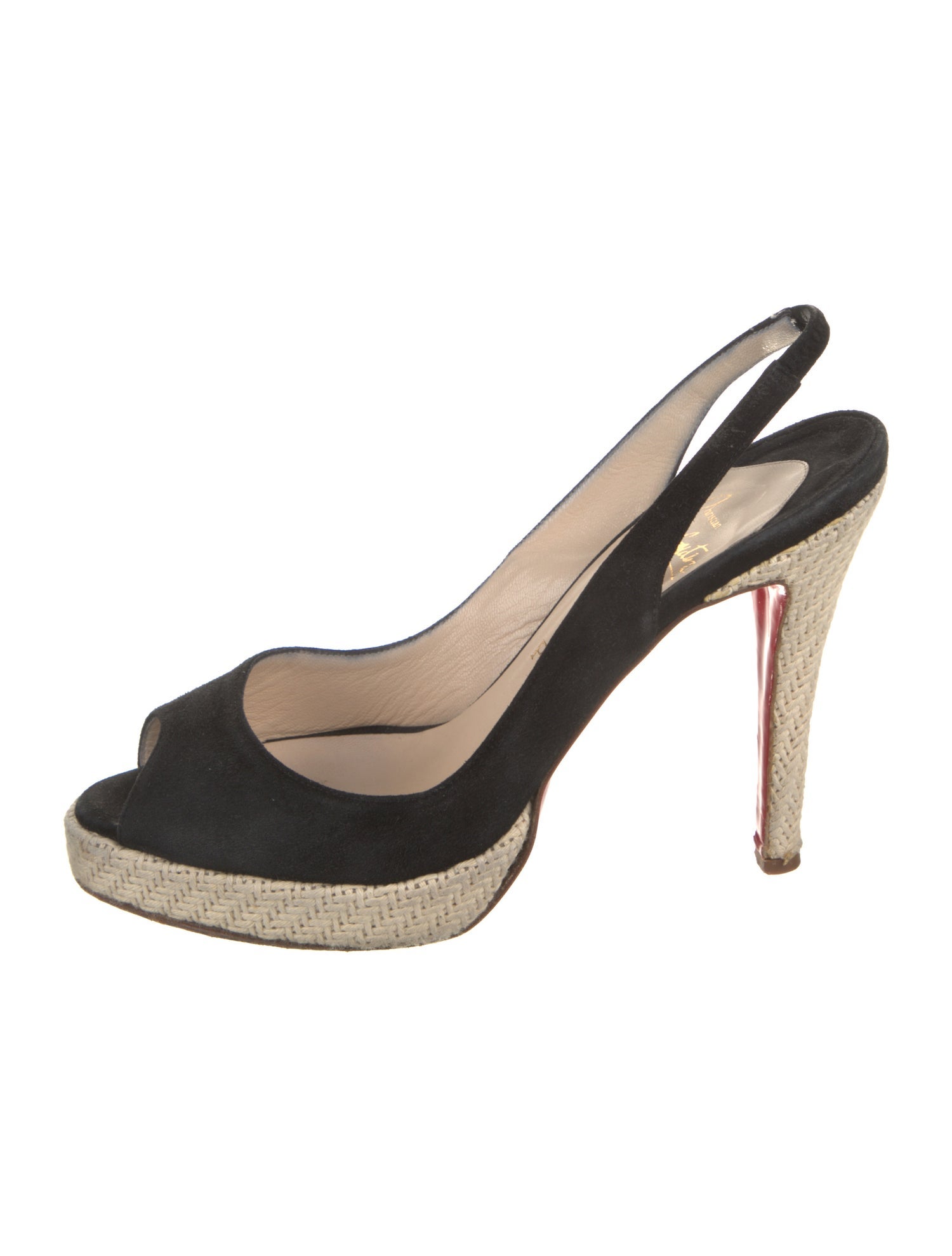 Christian Louboutin Suede Slingback Pumps