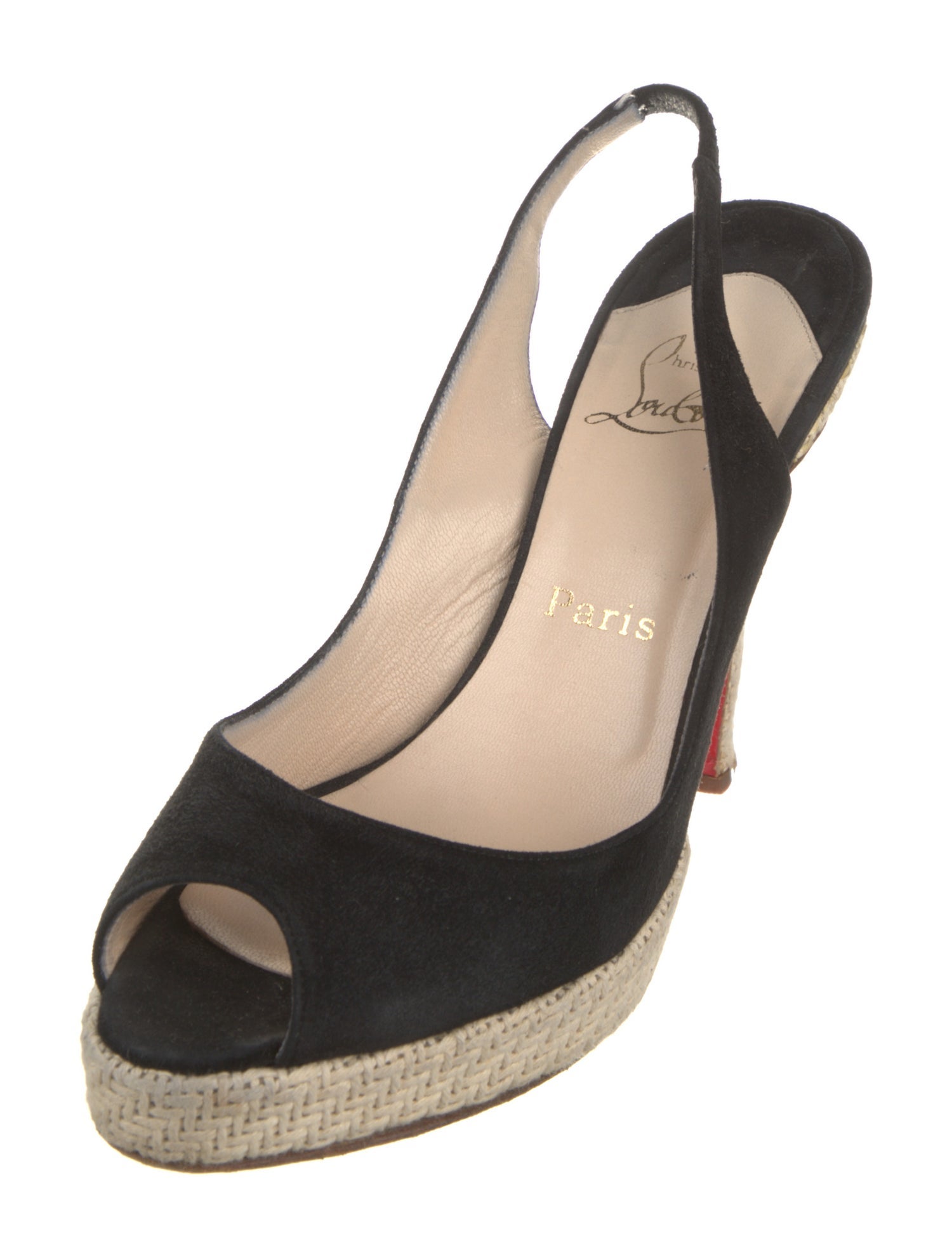 Christian Louboutin Suede Slingback Pumps