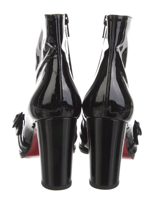 Christian Louboutin Patent Leather Leather Trim Embellishment Boots