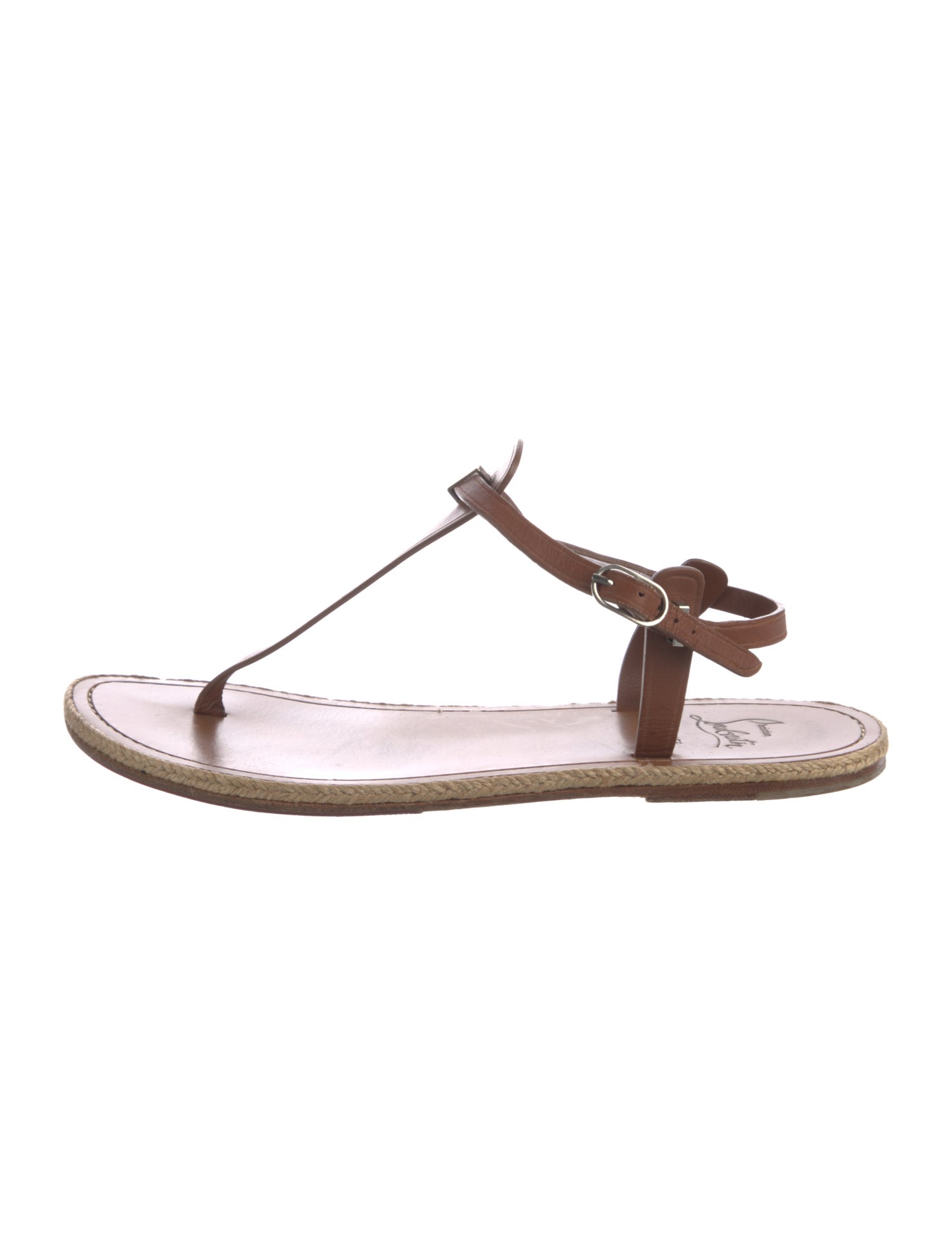 Christian Louboutin Leather T-Strap Sandals