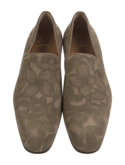 Christian Louboutin Spike Accents Suede Loafers