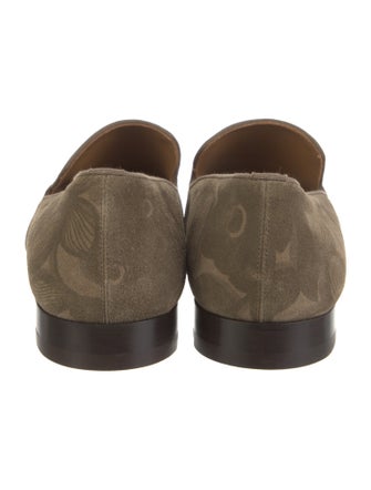 Christian Louboutin Spike Accents Suede Loafers