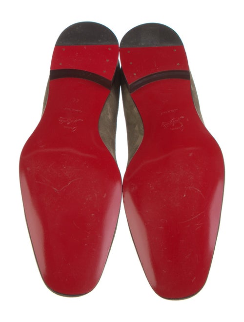 Christian Louboutin Spike Accents Suede Loafers