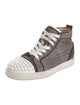Christian Louboutin Spike Accents Suede Sneakers