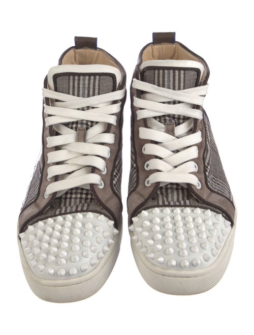 Christian Louboutin Spike Accents Suede Sneakers