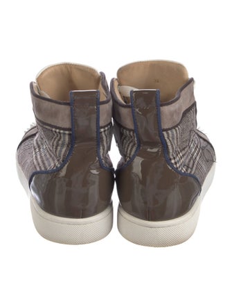 Christian Louboutin Spike Accents Suede Sneakers