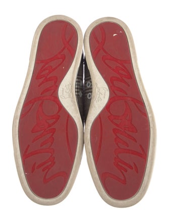 Christian Louboutin Spike Accents Suede Sneakers