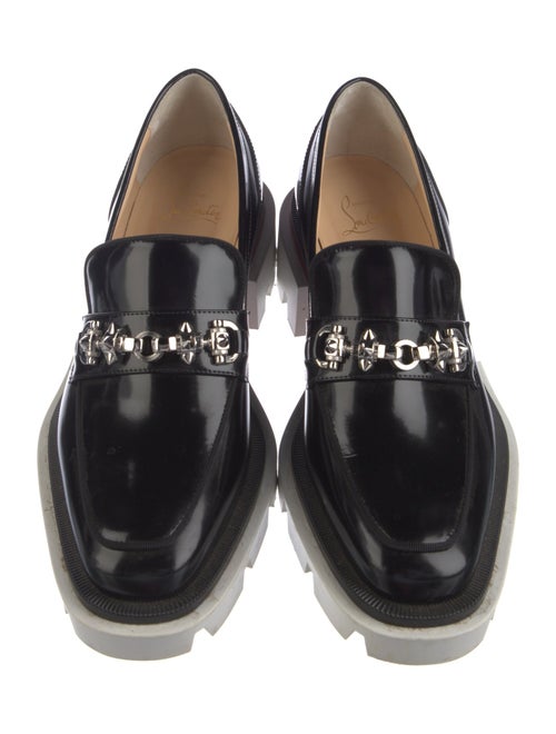 Christian Louboutin Patent Leather Chain-Link Accents Loafers