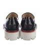 Christian Louboutin Patent Leather Chain-Link Accents Loafers