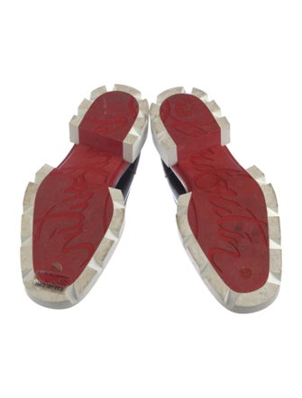 Christian Louboutin Patent Leather Chain-Link Accents Loafers