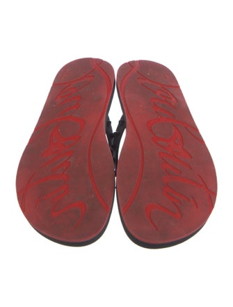 Christian Louboutin Spike Accents Rubber Flip Flops