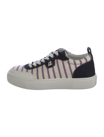 Christian Louboutin Canvas Striped Sneakers