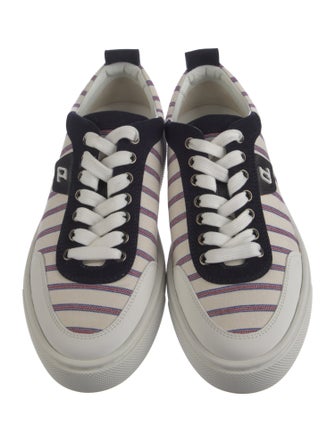 Christian Louboutin Canvas Striped Sneakers