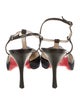 Christian Louboutin Satin Striped T-Strap Pumps