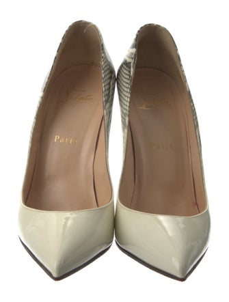 Christian Louboutin Patent Leather Animal Print Pumps