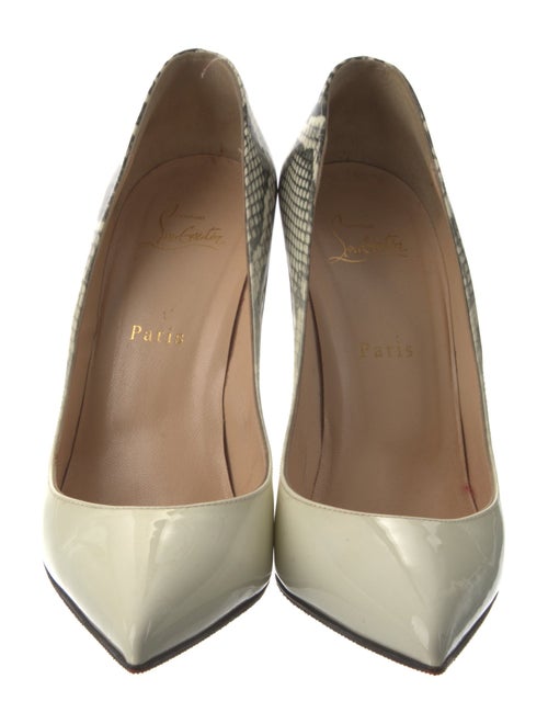 Christian Louboutin Patent Leather Animal Print Pumps
