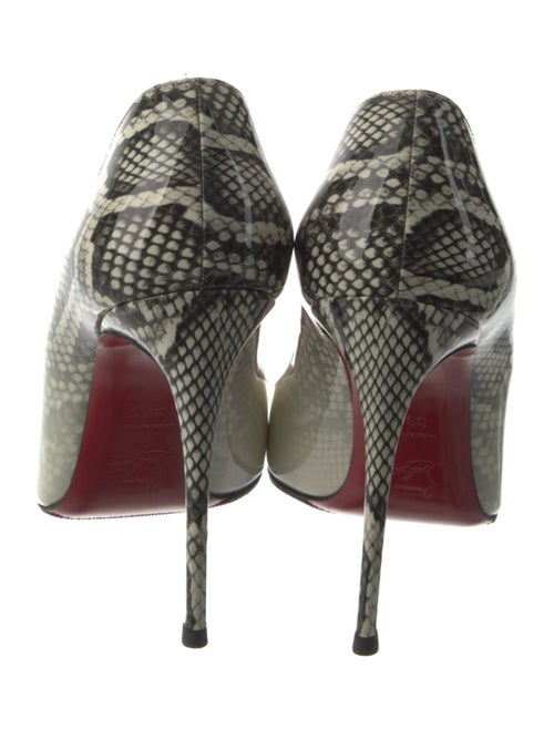 Christian Louboutin Patent Leather Animal Print Pumps