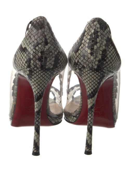 Christian Louboutin Leather Animal Print Mules