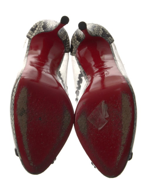 Christian Louboutin Leather Animal Print Mules