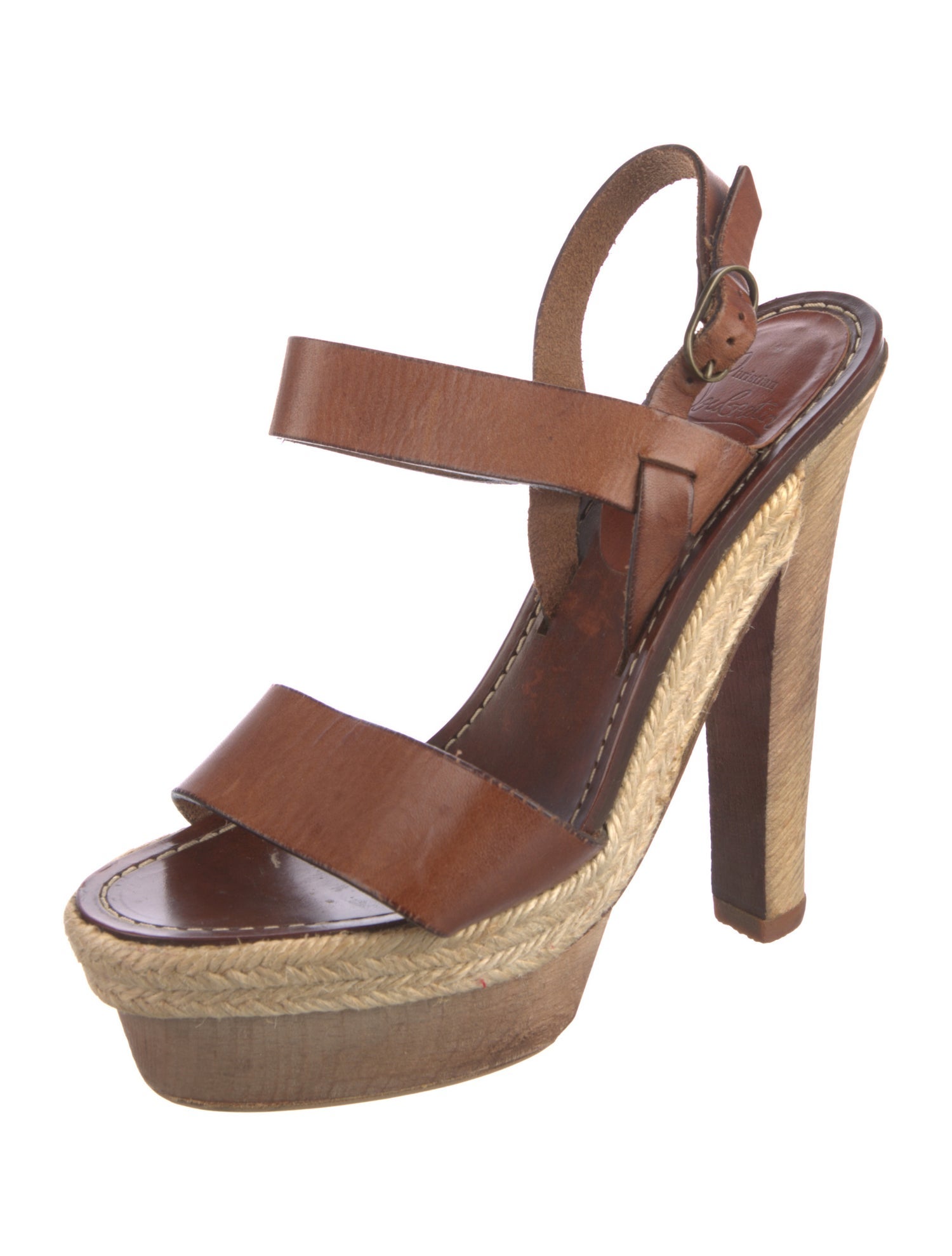 Christian Louboutin Leather Slingback Pumps